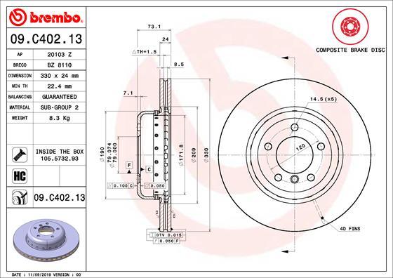 AP 20103Z - Тормозной диск autospares.lv