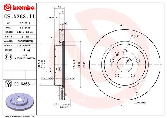 AP 20139V - Тормозной диск autospares.lv