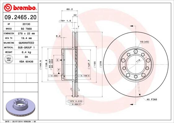 AP 20130 - Тормозной диск autospares.lv