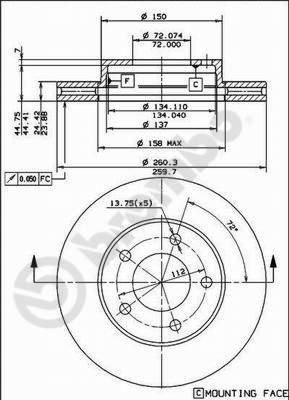 AP 20290 - Тормозной диск autospares.lv