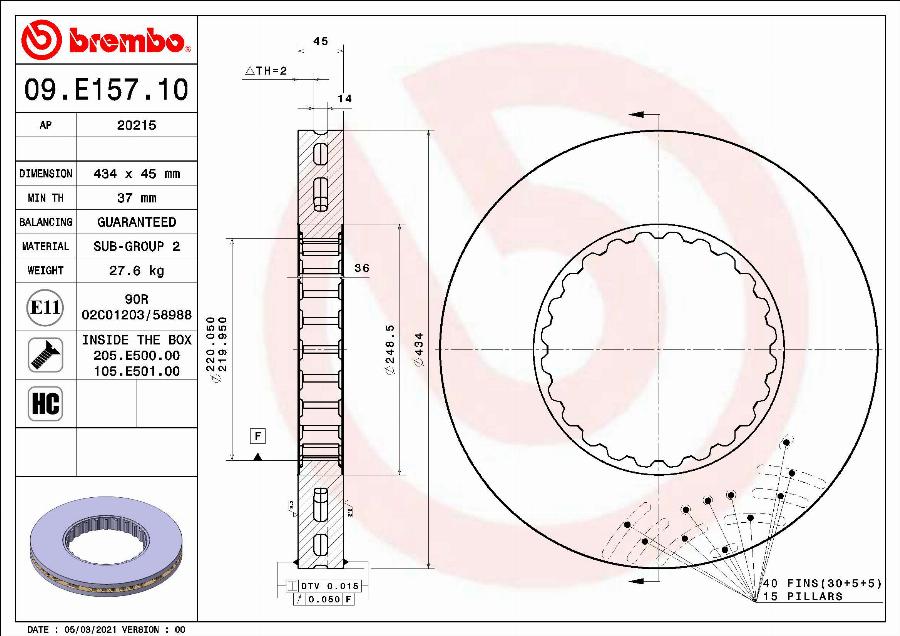 AP 20215 - Тормозной диск autospares.lv