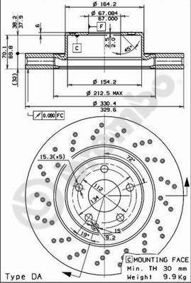 AP 22021 V - Тормозной диск autospares.lv