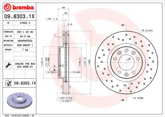 AP 27602 X - Тормозной диск autospares.lv