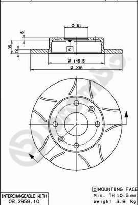 AP X 14068 - Тормозной диск autospares.lv