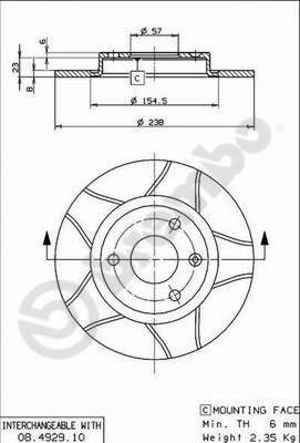 AP X 14128 - Тормозной диск autospares.lv