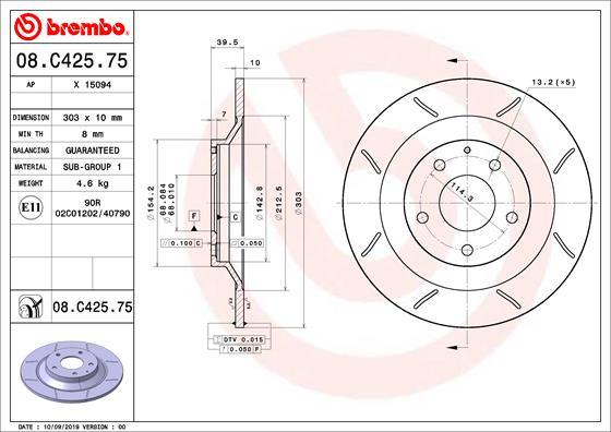 AP X 15094 - Тормозной диск autospares.lv