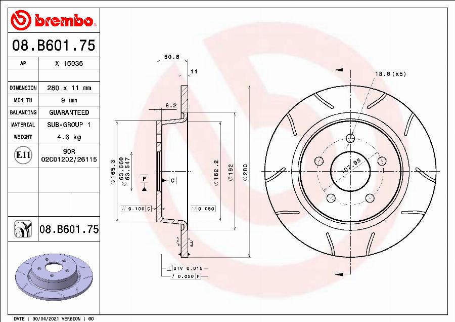 AP X 15035 - Тормозной диск autospares.lv