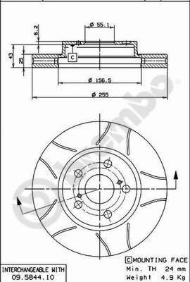 AP X 24520 - Тормозной диск autospares.lv