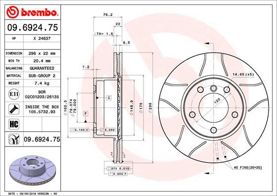 AP X 24637 - Тормозной диск autospares.lv