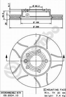 AP X 24628 - Тормозной диск autospares.lv