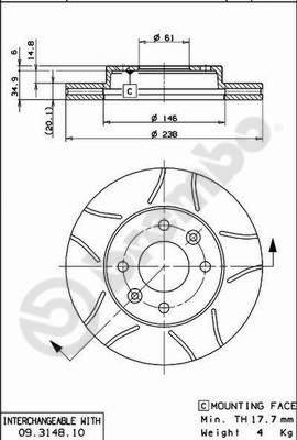 AP X 24156 - Тормозной диск autospares.lv