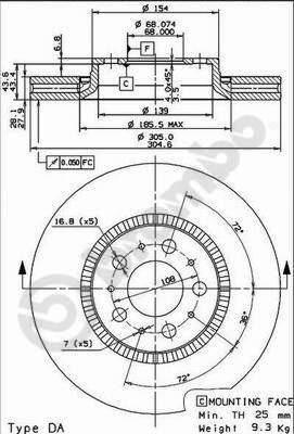 AP X 24845 - Тормозной диск autospares.lv