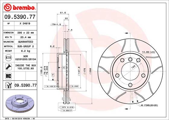 AP X 24819 - Тормозной диск autospares.lv