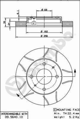 AP X 24398 - Тормозной диск autospares.lv