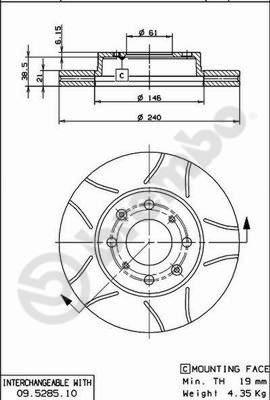 AP X 24281 - Тормозной диск autospares.lv