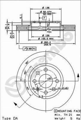 AP X 24796 - Тормозной диск autospares.lv