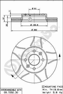 AP X 24721 - Тормозной диск autospares.lv