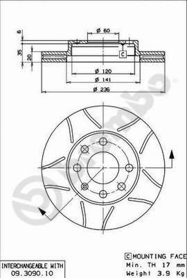 AP X 20238 - Тормозной диск autospares.lv