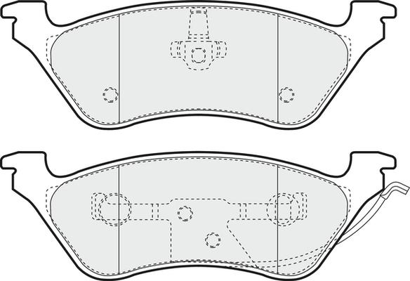 MOPROD MDP1621 - Тормозные колодки, дисковые, комплект autospares.lv