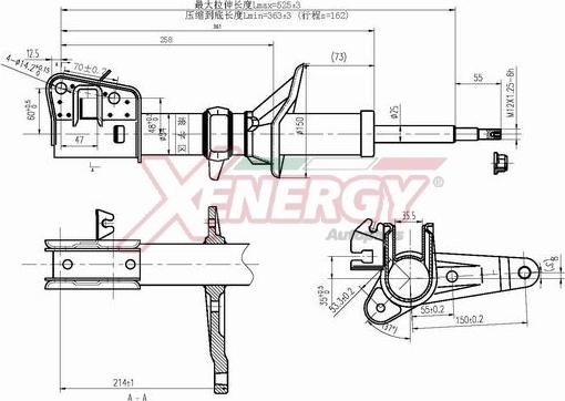AP XENERGY X927335 - Амортизатор autospares.lv