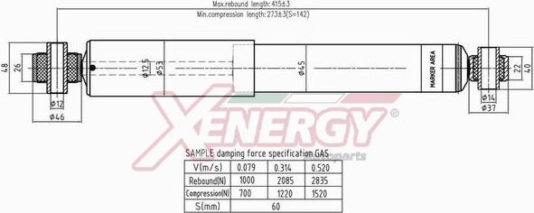 AP XENERGY X446344 - Амортизатор autospares.lv