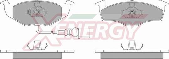 AP XENERGY X40591 - Тормозные колодки, дисковые, комплект autospares.lv