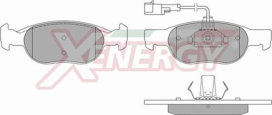 AP XENERGY X40570 - Тормозные колодки, дисковые, комплект autospares.lv