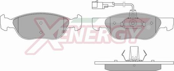 AP XENERGY X40574 - Тормозные колодки, дисковые, комплект autospares.lv