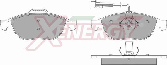 AP XENERGY X40666 - Тормозные колодки, дисковые, комплект autospares.lv