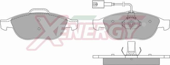 AP XENERGY X40667 - Тормозные колодки, дисковые, комплект autospares.lv