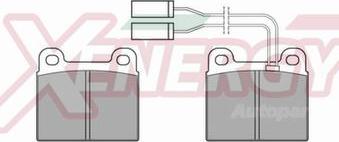 AP XENERGY X40156 - Тормозные колодки, дисковые, комплект autospares.lv