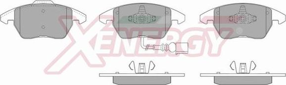 AP XENERGY X40888 - Тормозные колодки, дисковые, комплект autospares.lv