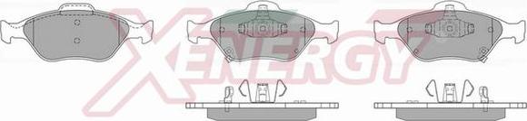 AP XENERGY X40741 - Тормозные колодки, дисковые, комплект autospares.lv