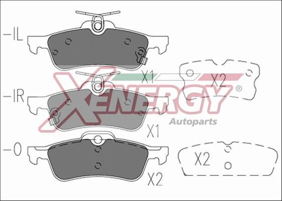 AP XENERGY X41194 - Тормозные колодки, дисковые, комплект autospares.lv