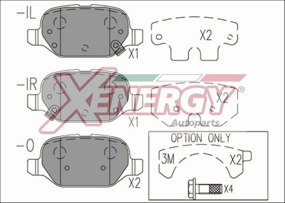 AP XENERGY X41193 - Тормозные колодки, дисковые, комплект autospares.lv