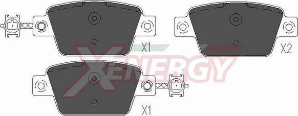 AP XENERGY X41164 - Тормозные колодки, дисковые, комплект autospares.lv