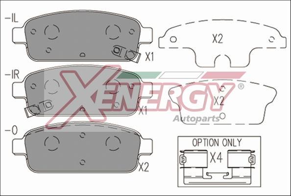 AP XENERGY X41166 - Тормозные колодки, дисковые, комплект autospares.lv