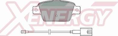 AP XENERGY X41119 - Тормозные колодки, дисковые, комплект autospares.lv