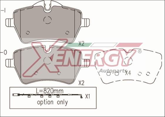 AP XENERGY X41189 - Тормозные колодки, дисковые, комплект autospares.lv