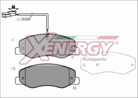 AP XENERGY X41180 - Тормозные колодки, дисковые, комплект autospares.lv