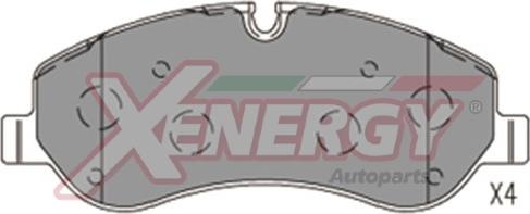 AP XENERGY X41183 - Тормозные колодки, дисковые, комплект autospares.lv