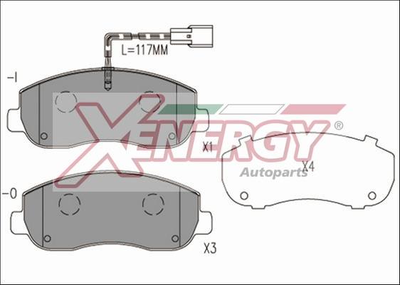 AP XENERGY X41179 - Тормозные колодки, дисковые, комплект autospares.lv