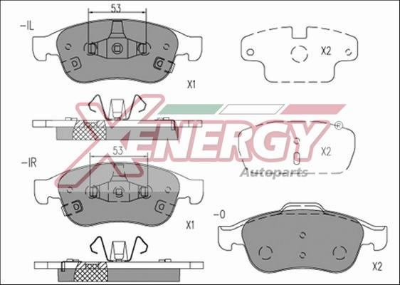 AP XENERGY X41174 - Тормозные колодки, дисковые, комплект autospares.lv