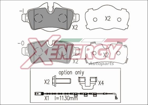 AP XENERGY X41178 - Тормозные колодки, дисковые, комплект autospares.lv