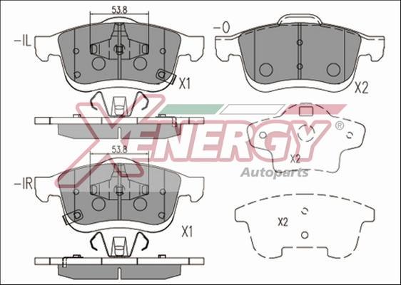 AP XENERGY X41172 - Тормозные колодки, дисковые, комплект autospares.lv