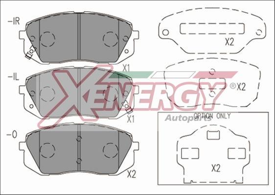 AP XENERGY X41177 - Тормозные колодки, дисковые, комплект autospares.lv