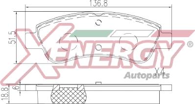 AP XENERGY X41399 - Тормозные колодки, дисковые, комплект autospares.lv