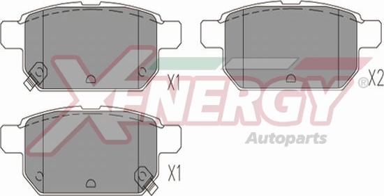 AP XENERGY X41354 - Тормозные колодки, дисковые, комплект autospares.lv