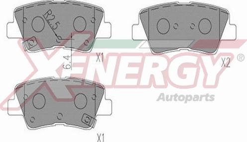 AP XENERGY X41356 - Тормозные колодки, дисковые, комплект autospares.lv