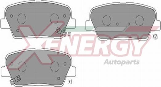 AP XENERGY X41353 - Тормозные колодки, дисковые, комплект autospares.lv